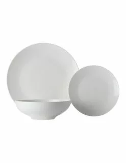 Maxwell & Williams White Basics 12 Piece Tribeca Coupe Dinner Set White