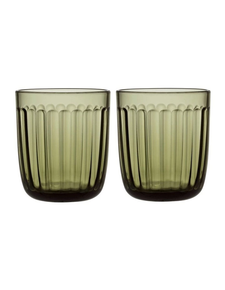 IITTALA Raami Set of 2 Tumbler Moss Green 1 IITTALA Raami Set of 2 Tumbler Moss Green