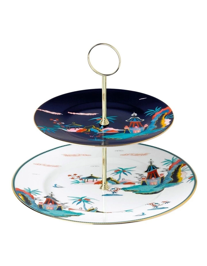 Wedgwood Wonderlust 2 Tiered Cake Stand 1 Wedgwood Wonderlust 2 Tiered Cake Stand