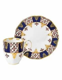 Royal Albert 100 Years Regency Blue Mug & 20cm Plate Set