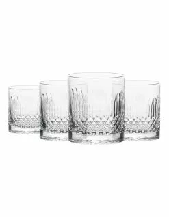 Luigi Bormioli Set of 4 380ml Diamante Double Old Fashioned Glass -Dining Shop 707311540 3 720x928