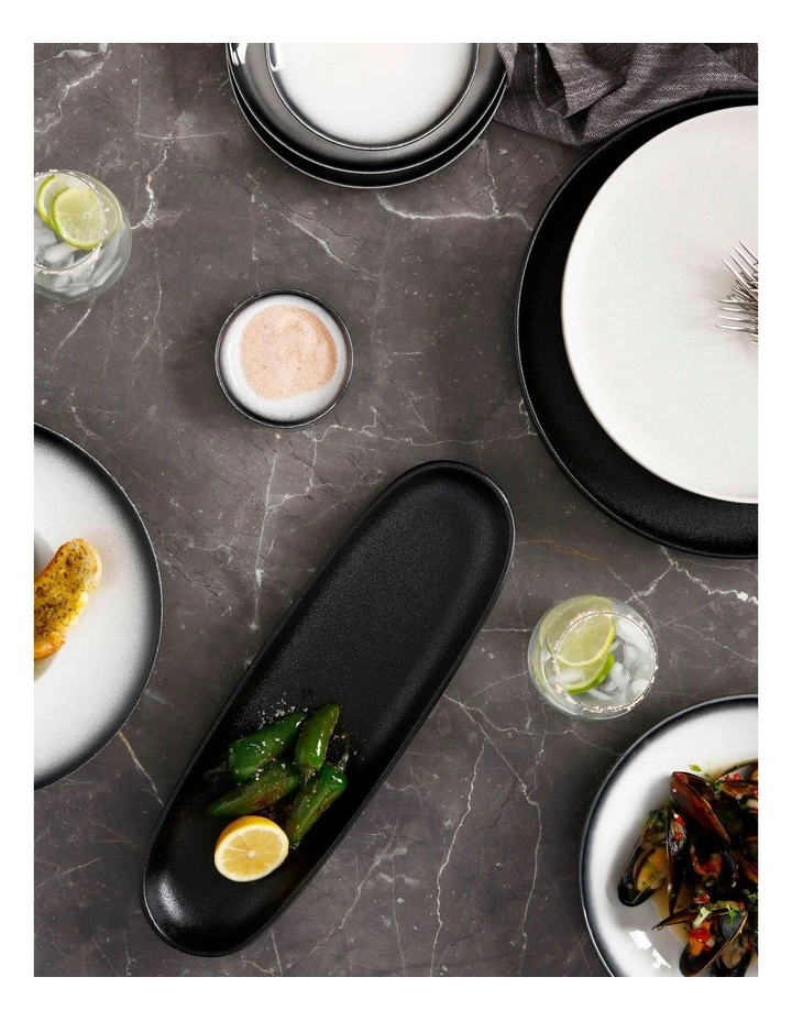 Maxwell & Williams Caviar 30x9cm Oblong Platter Black 2 Maxwell & Williams Caviar 30x9cm Oblong Platter Black - Image 2