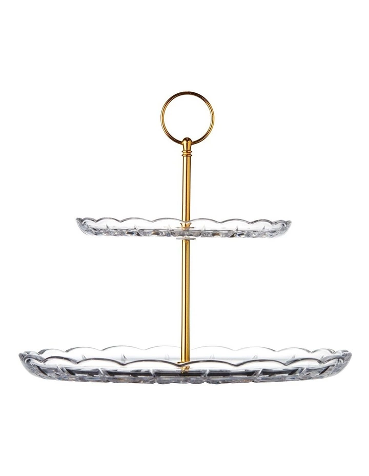 Salt&Pepper Milan 2 Tiered Cake Stand Clear 2 Salt&Pepper Milan 2 Tiered Cake Stand Clear - Image 2