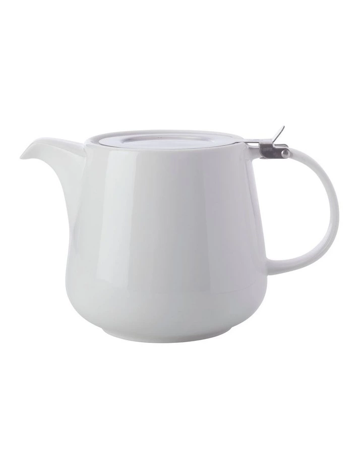 Maxwell & Williams Basics 600ml Teapot with Infuser Gift Boxed White 1 Maxwell & Williams Basics 600ml Teapot with Infuser Gift Boxed White