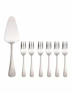 Maxwell & Williams Madison 7pc Gift Boxed Cake Server & Fork Set