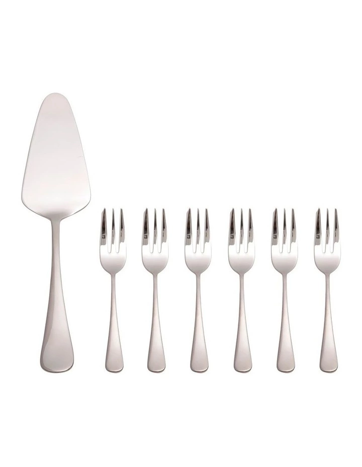 Maxwell & Williams Cosmopolitan 7pc Gift Boxed Cake Server & Fork Set 1 Maxwell & Williams Cosmopolitan 7pc Gift Boxed Cake Server & Fork Set