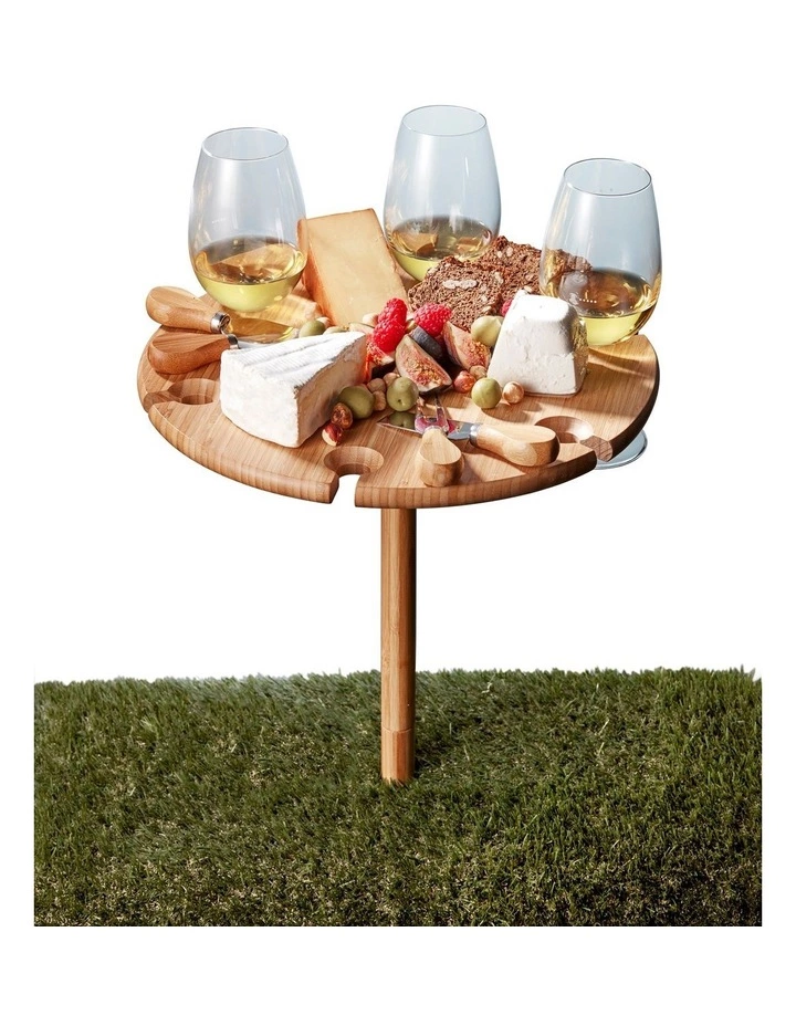 Salt&Pepper Picnic Circular Wine Tray & Cheese Knives 33.5cm 5 Salt&Pepper Picnic Circular Wine Tray & Cheese Knives 33.5cm - Image 5
