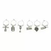 BarCraft 6 Piece Set Wine Charms