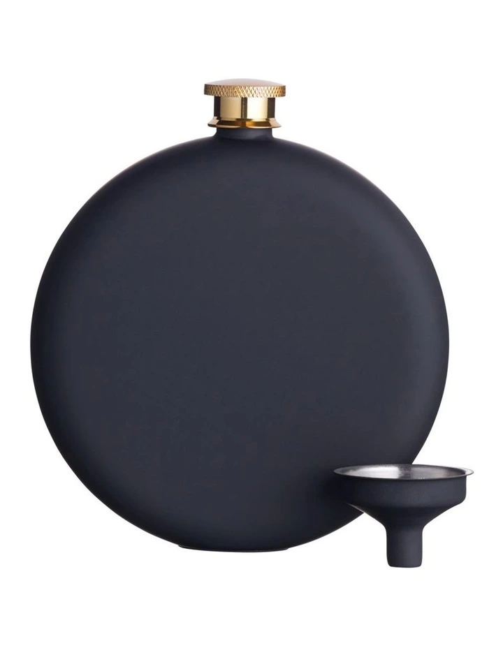 BarCraft 350ml Soft Touch Gift Boxed Hip Flask Black 1 BarCraft 350ml Soft Touch Gift Boxed Hip Flask Black