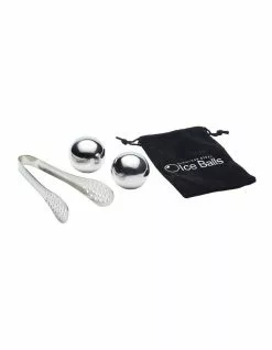 BarCraft Stainless Steel Ice Ball Gift Boxed 3 Piece Set