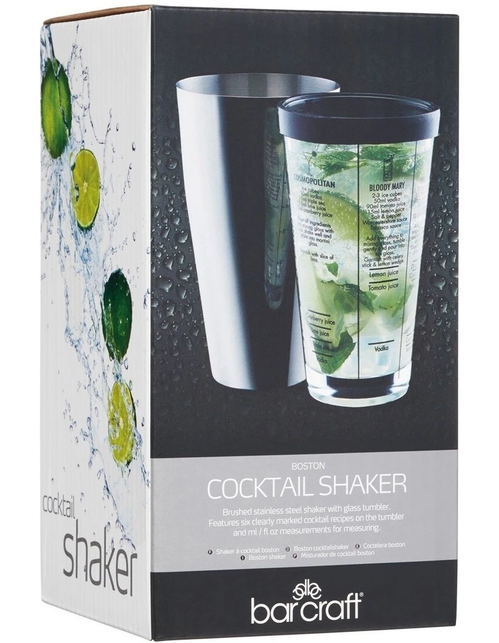 BarCraft Boston 400ml Gift Boxed Cocktail Shaker 2 BarCraft Boston 400ml Gift Boxed Cocktail Shaker - Image 2