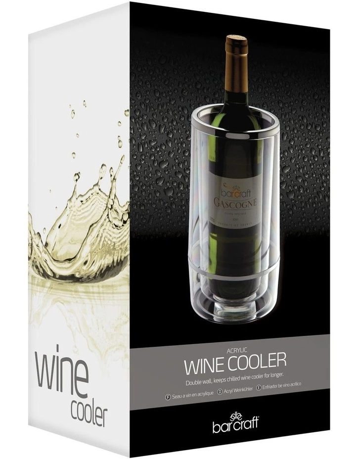 BarCraft Double Wall Acrylic Gift Boxed Wine Cooler 1 BarCraft Double Wall Acrylic Gift Boxed Wine Cooler
