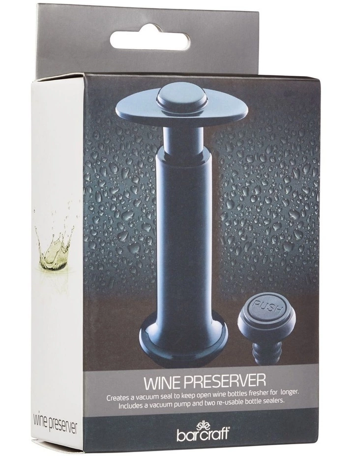 BarCraft Wine Preserver Vacuum Pump 2 Stopper Set 2 BarCraft Wine Preserver Vacuum Pump 2 Stopper Set - Image 2