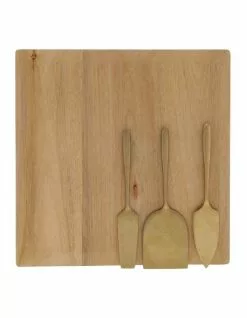 Vue 3-Piece Cheese Set Matte Gold