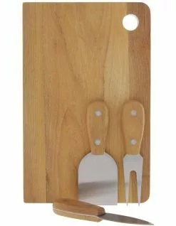 Vue 4-Piece Teak Wood Cheese Board Set