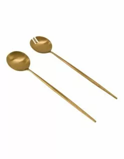 Vue Salad Servers S/2 - Gold