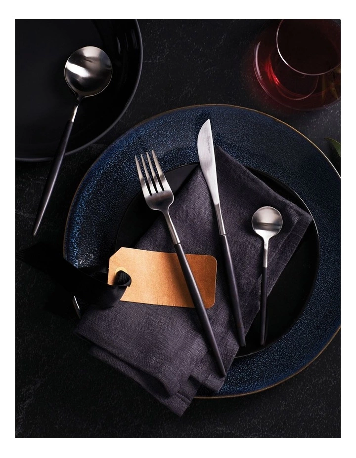 Stanley Rogers Piper Black 16pc Cutlery Set 4 Stanley Rogers Piper Black 16pc Cutlery Set - Image 4