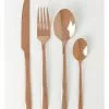 Vue Riley 16 Piece Shiny Rose Gold Cutlery
