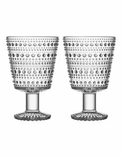 IITTALA Kastehelmi Set of 2 Universal Glass Clear