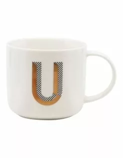 Salt&Pepper Alpha Mug 400ml - Letter U