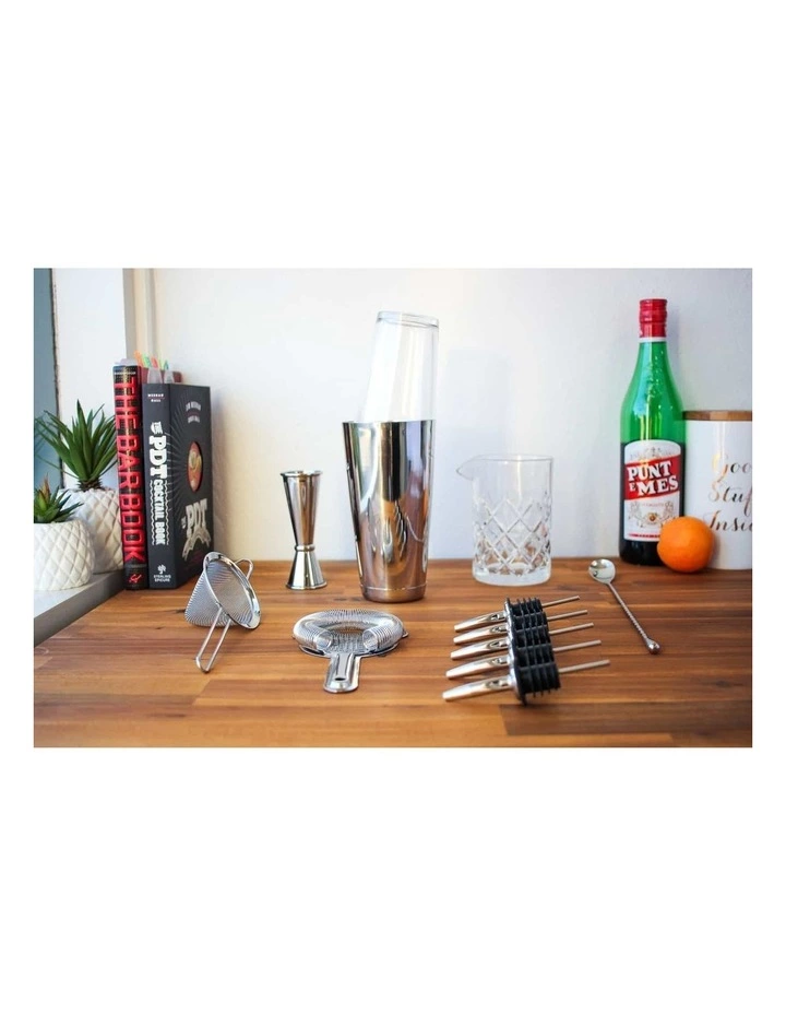 Cocktail Kit Bartender's Bar Kit with Boston Shaker and Glass 2 Cocktail Kit Bartender's Bar Kit with Boston Shaker and Glass - Image 2