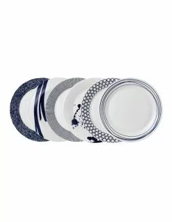 Royal Doulton Pacific 28cm Set of 6 Plate White/Blue