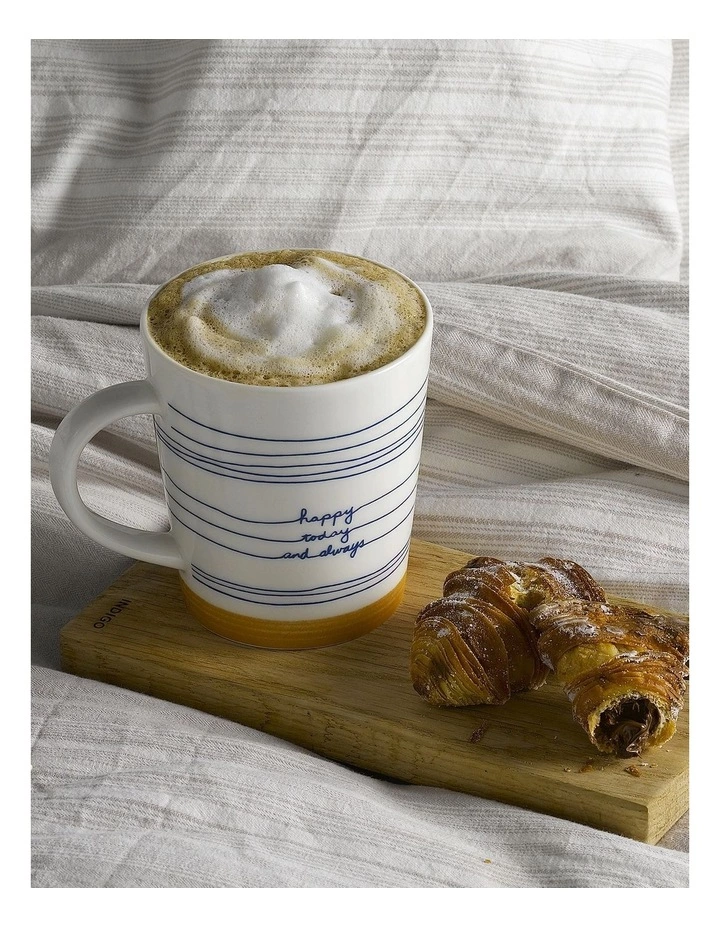 Royal Doulton Ellen DeGeneres Happy 450ml Mug White 2 Royal Doulton Ellen DeGeneres Happy 450ml Mug White - Image 2