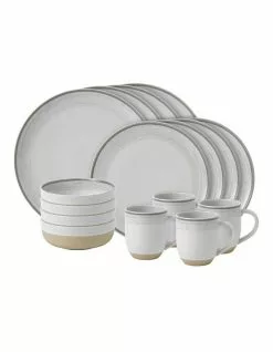 Royal Doulton Ellen DeGeneres White Brushed Glaze 16pc Dining Set