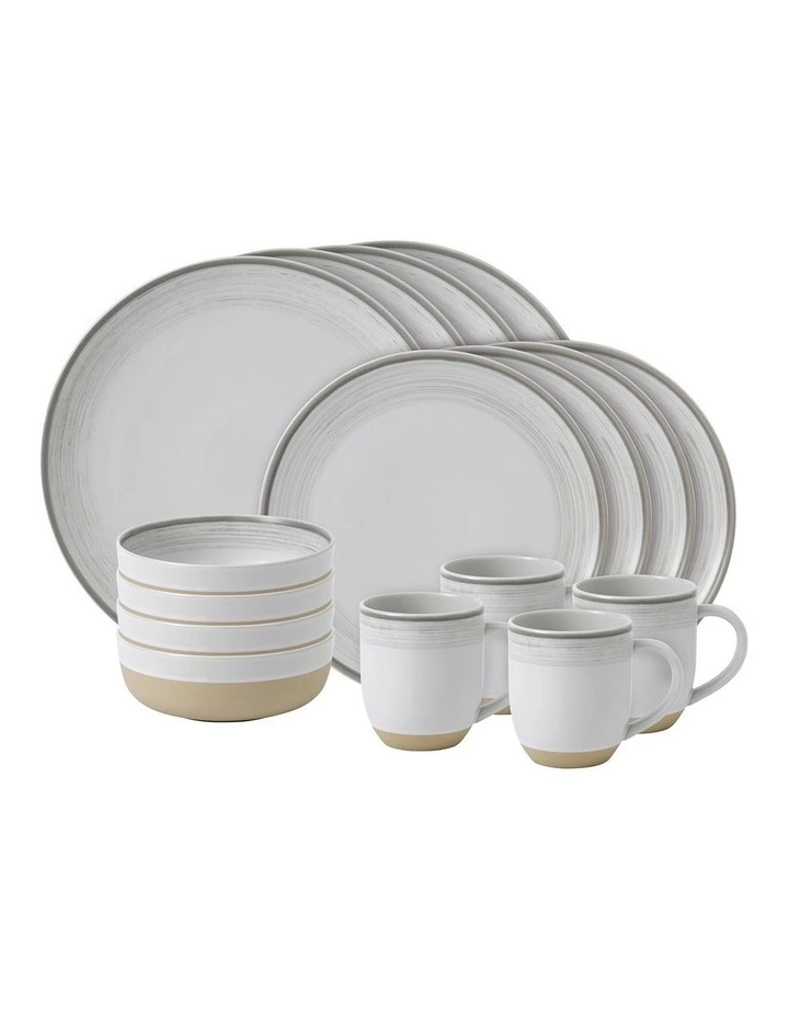 Royal Doulton Ellen DeGeneres White Brushed Glaze 16pc Dining Set 1 Royal Doulton Ellen DeGeneres White Brushed Glaze 16pc Dining Set