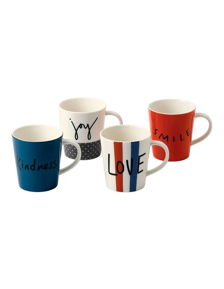 Royal Doulton Ellen DeGeneres Joy Accent 450ml Set of 4 Mugs Multicolour 1 Royal Doulton Ellen DeGeneres Joy Accent 450ml Set of 4 Mugs Multicolour
