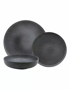 Salt&Pepper Hue 12pc Dinner Set Black