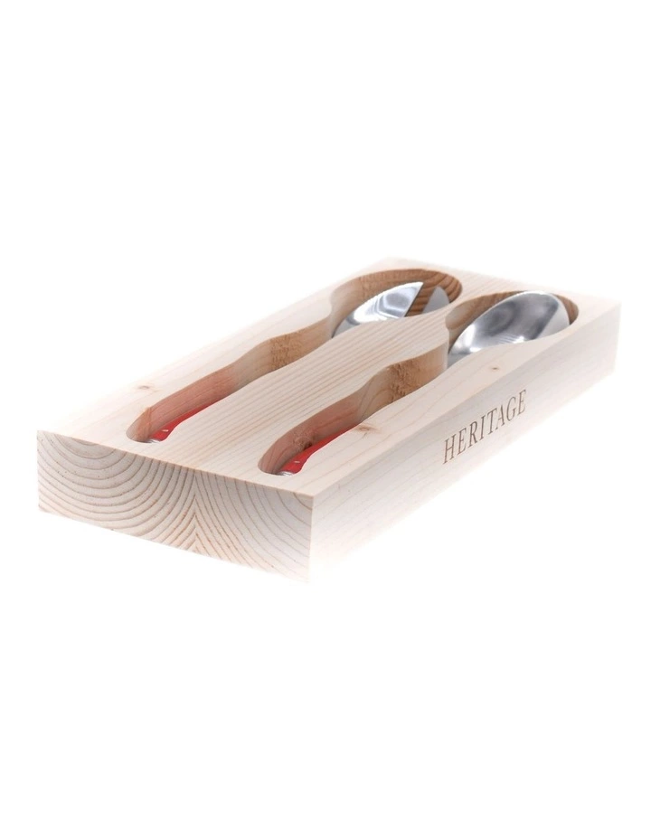 Heritage Laguiole Sophistique 2pce Salad Server Set - Red 1 Heritage Laguiole Sophistique 2pce Salad Server Set - Red