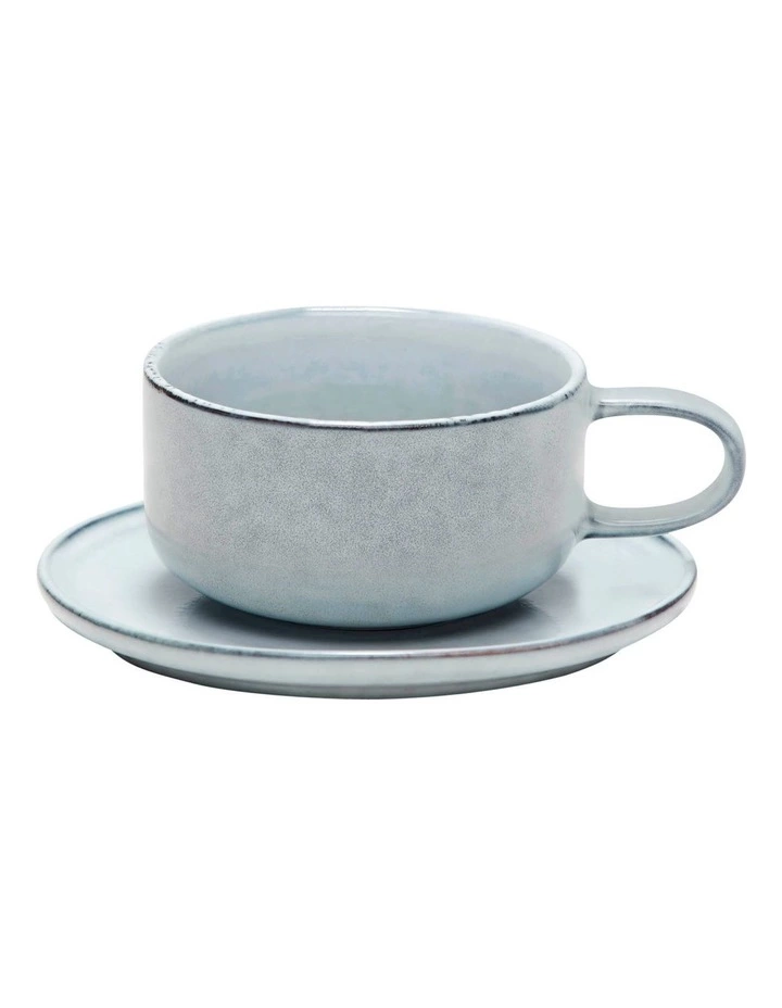 Salt&Pepper RELIC Tea Cup & Saucer - 300ml - Blue - Set of 6 2 Salt&Pepper RELIC Tea Cup & Saucer - 300ml - Blue - Set of 6 - Image 2