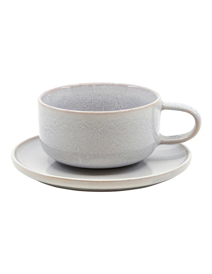 Salt&Pepper RELIC Tea Cup and Saucer Set - 260ml/15cm - Mist - Set of 6 2 Salt&Pepper RELIC Tea Cup and Saucer Set - 260ml/15cm - Mist - Set of 6 - Image 2