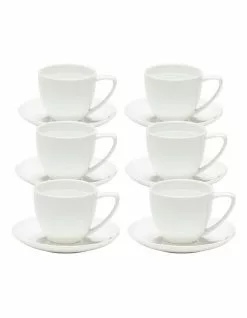 Salt&Pepper EDGE Espresso Cup and Saucer - 100ml - Set of 6