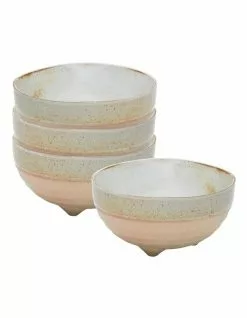 Salt&Pepper NOMAD Noodle Bowl - 14cm - Footed - White - Set of 4