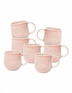 Salt&Pepper NAOKO Mug - 380ml - Salmon - Set of 6