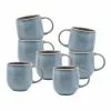 Salt&Pepper NAOKO Mug - 380ml - Petrol - Set of 6