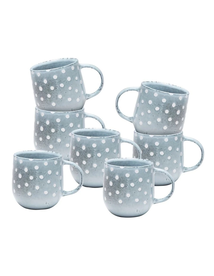 Salt&Pepper NAOKO Mug - 380ml - Polka Grey - Set of 6 1 Salt&Pepper NAOKO Mug - 380ml - Polka Grey - Set of 6