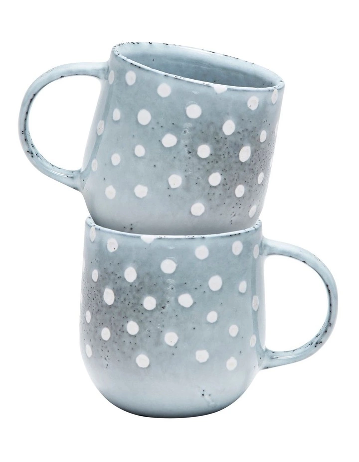 Salt&Pepper NAOKO Mug - 380ml - Polka Grey - Set of 6 4 Salt&Pepper NAOKO Mug - 380ml - Polka Grey - Set of 6 - Image 4