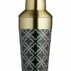 BarCraft Art Deco Gift Boxed 650ml Cocktail Shaker Silver