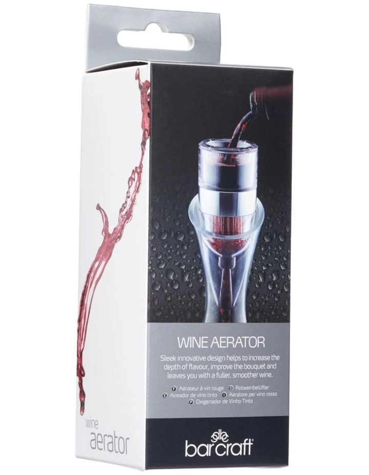 BarCraft Gift Boxed Wine Aerator Silver 3 BarCraft Gift Boxed Wine Aerator Silver - Image 3