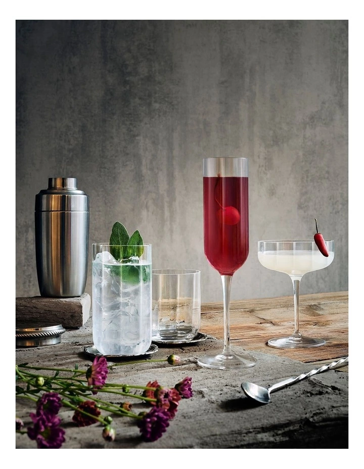 Luigi Bormioli Set of 4 45ml Jazz Highball Set Clear 2 Luigi Bormioli Set of 4 45ml Jazz Highball Set Clear - Image 2