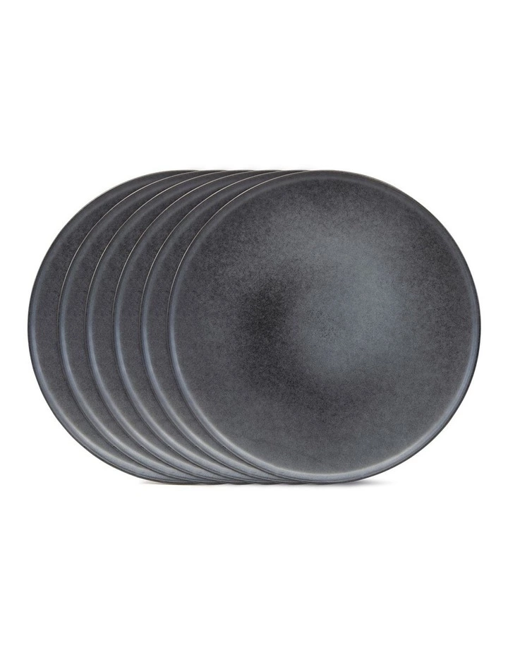Salt&Pepper Hue 20cm Set of 6 Stoneware Side Plate Black 3 Salt&Pepper Hue 20cm Set of 6 Stoneware Side Plate Black - Image 3