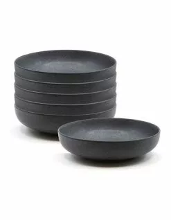 Salt&Pepper Hue Soup Bowl 20cm - Black - Set of 6