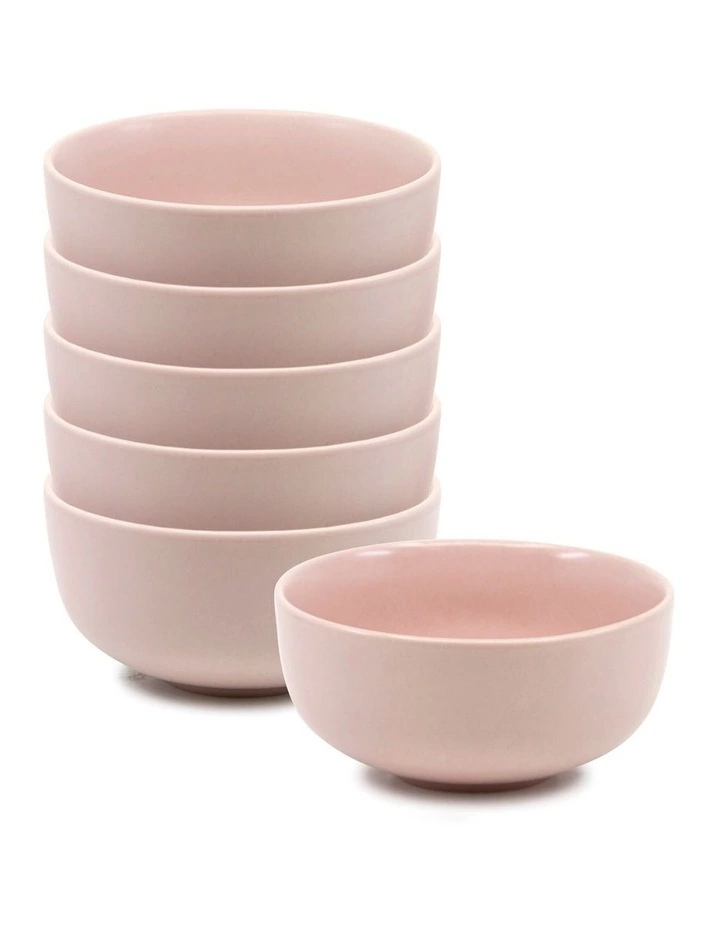 Salt&Pepper Hue Rice Bowl 12cm - Pink - Set of 6 1 Salt&Pepper Hue Rice Bowl 12cm - Pink - Set of 6
