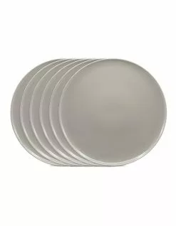 Salt&Pepper Hue 20cm Set of 6 Stoneware Side Plate Grey