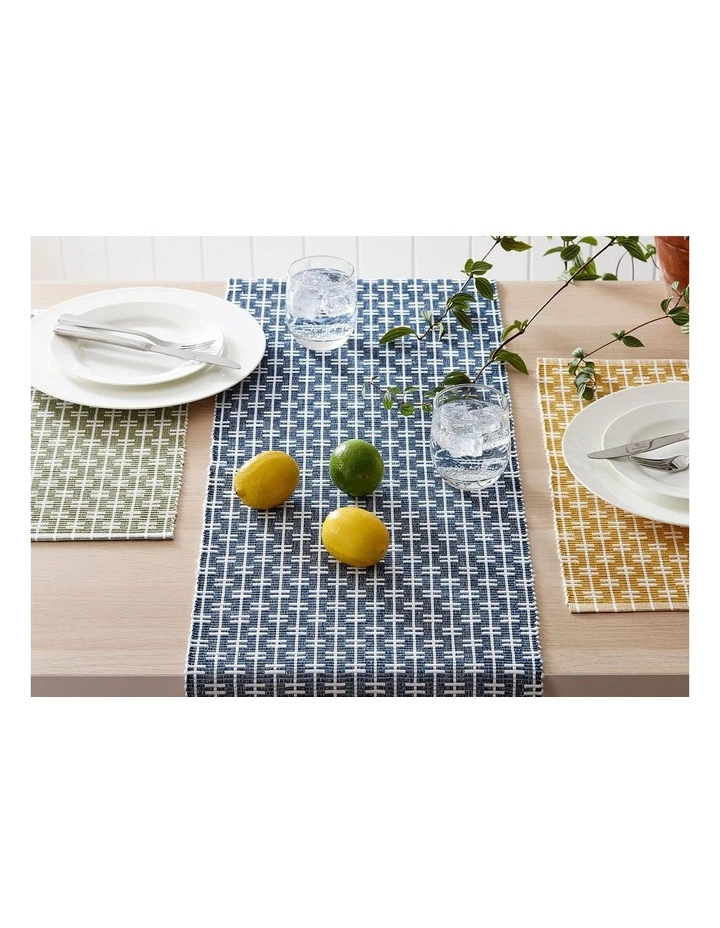 Ladelle Eco Eden 33x45cm Ribbed Placemat Sage 2 Ladelle Eco Eden 33x45cm Ribbed Placemat Sage - Image 2