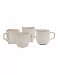 Salt&Pepper Hana 4 Piece 300ml Mug Set Ivory