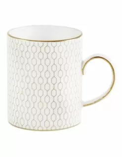Wedgwood Arris Mug White/Gold
